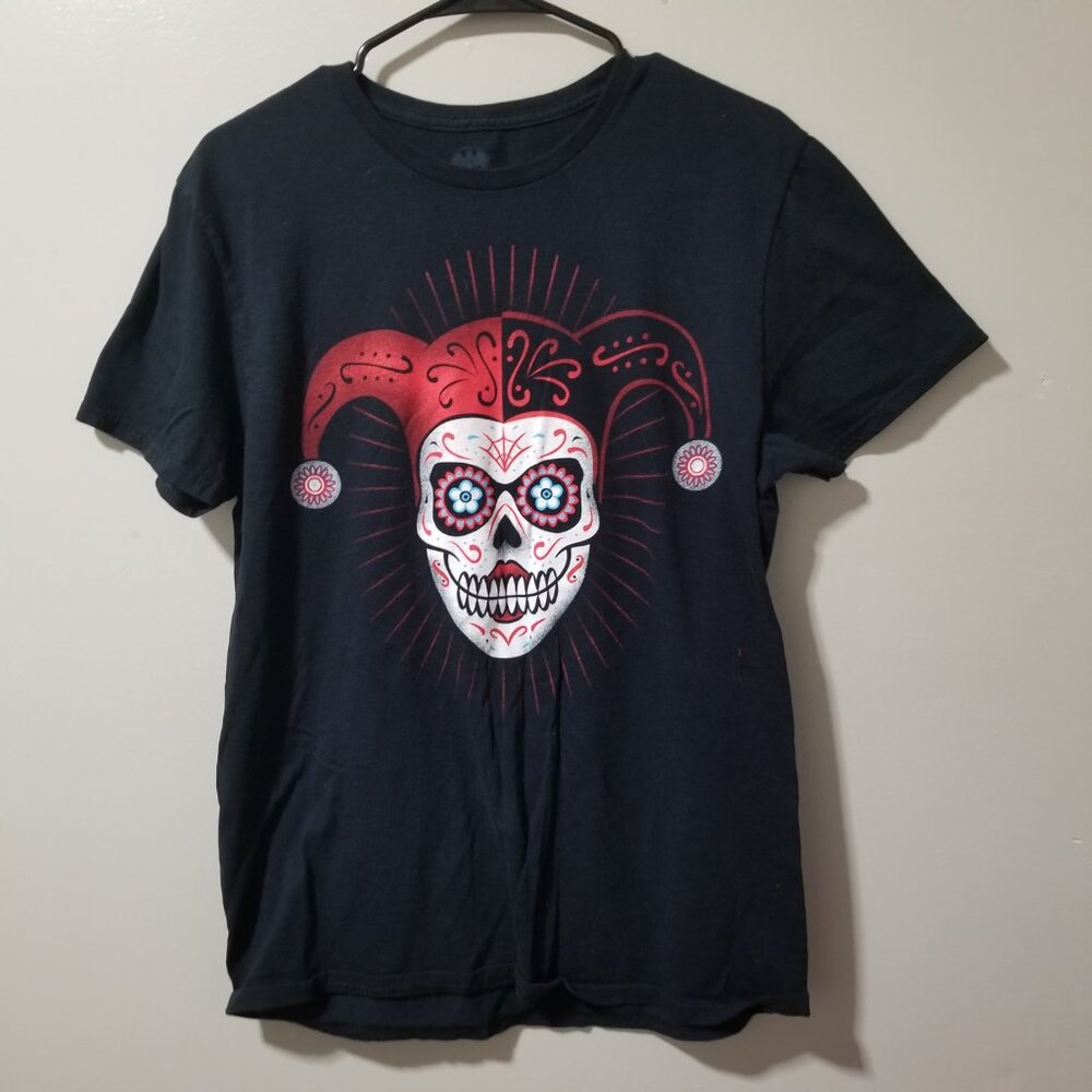 Harley Quinn Sugar Skull T-Shirt DC Comics Batman Black Medium